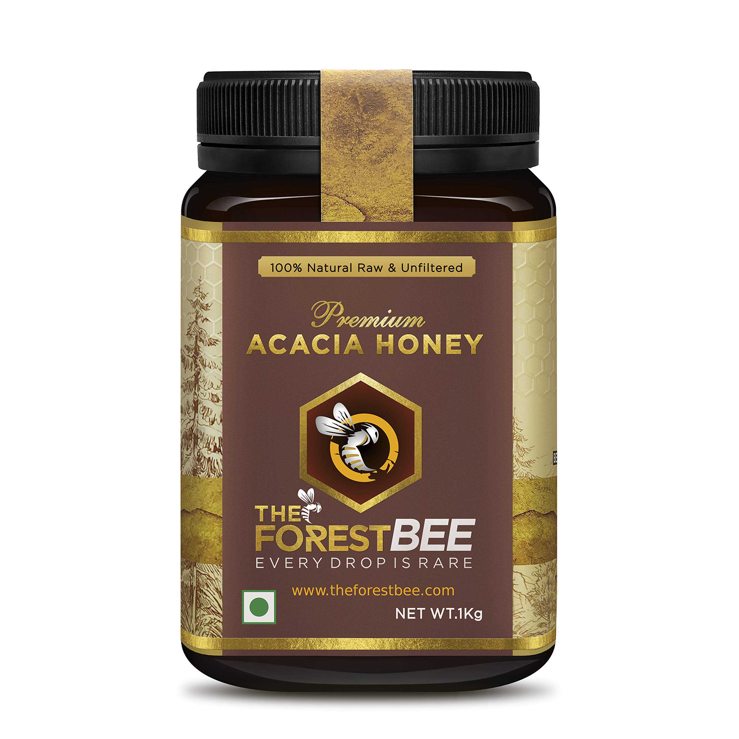 The Forest Bee 100% Pure Natural & Unfiltered Organic Small Bee Acacia Honey 1kg (B08CXVP92D) Amazon Price History, Amazon Price Tracker