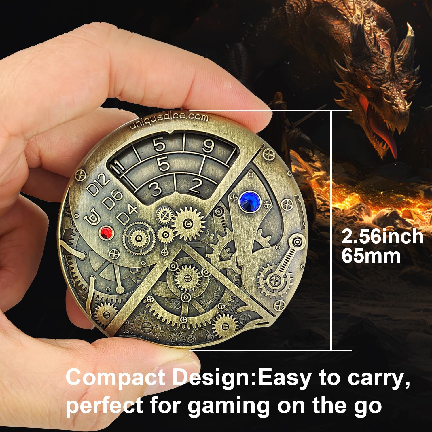 Dados únicos de Metal Ruleta Spinner para Dungeons and Dragons DCC DND Gifts Pocket Coin Theme Role Playing Gadget