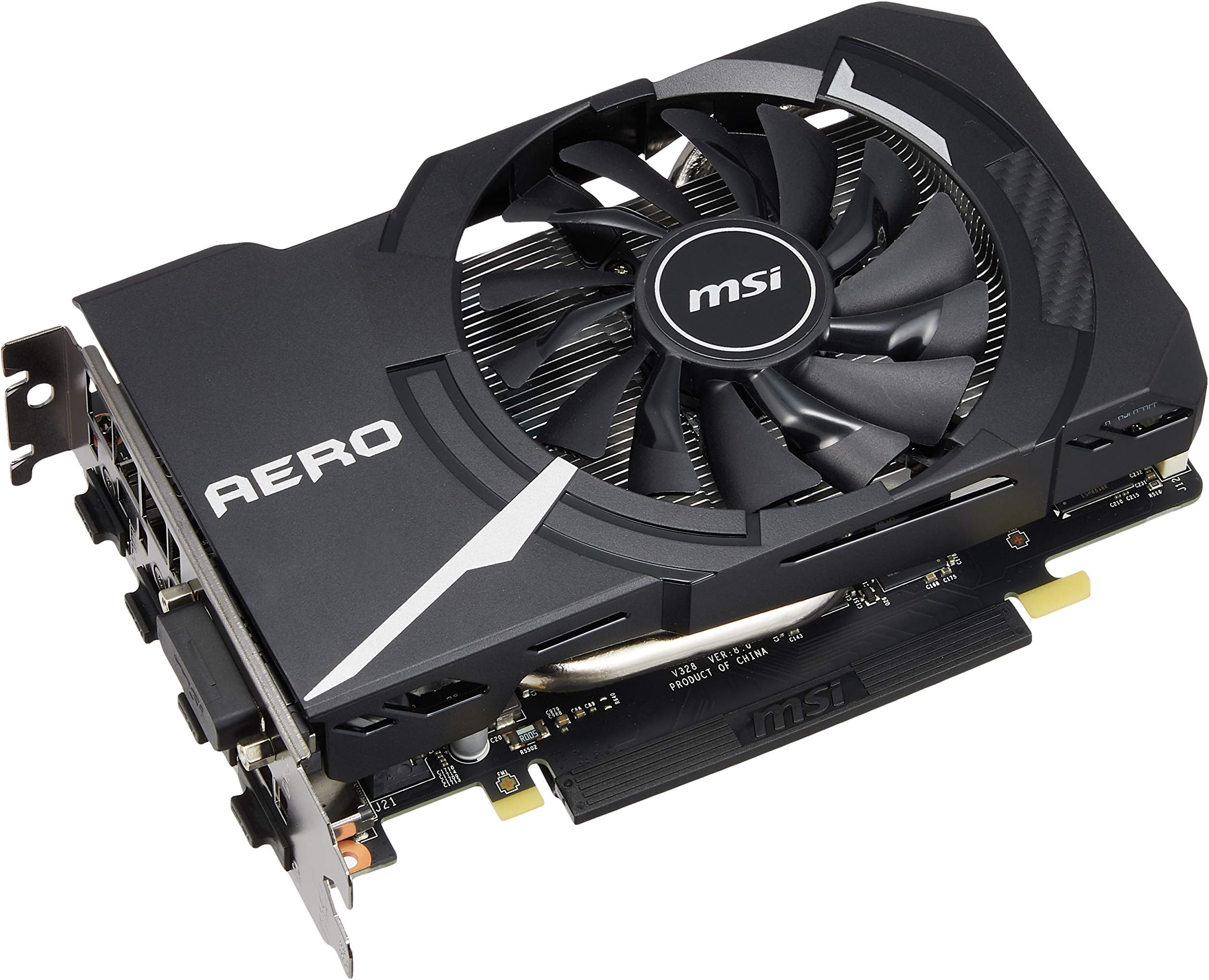 MSI NVIDIA GTX 1060 Aero ITX 3G OC 3 GB GDDR5 Memory DP/HDMI/DVI TORX PCI Express Graphic Card - Black
