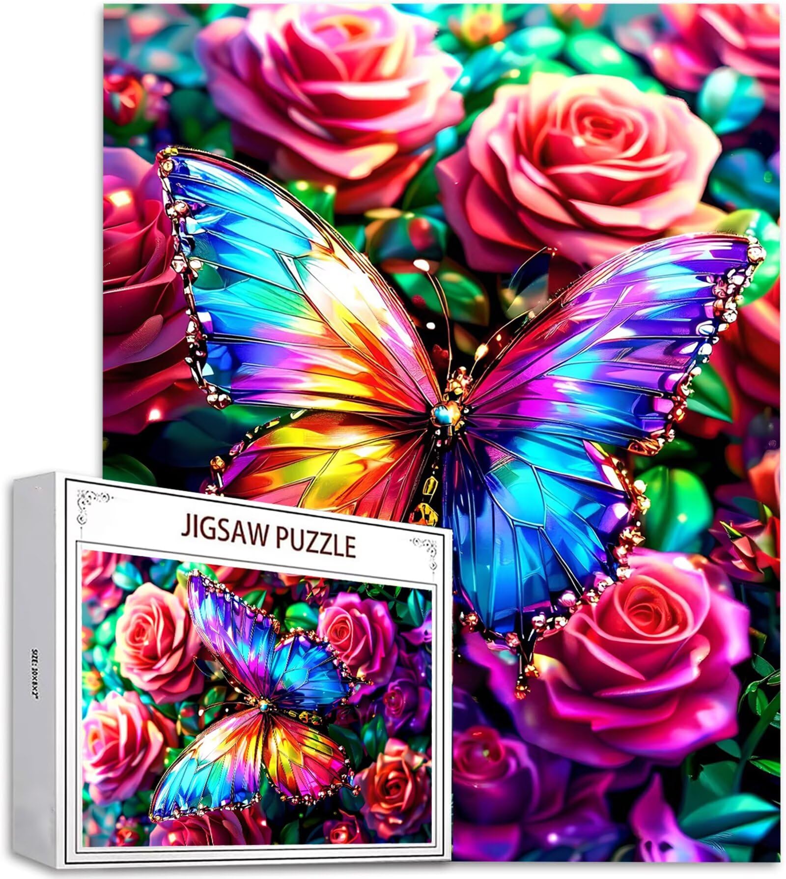 Puzzle 5000 Pezzi, 3 4 5 Anni Puzzle Rosa 6 7 8 Anni Giochi Educativi Sostenibili Con Motivi Per Adulti Da Gioco in Legno Di Alta Qualità Jigsaw Farfalla per Gioco Familiare, 2026 Regalo Natale H-7820