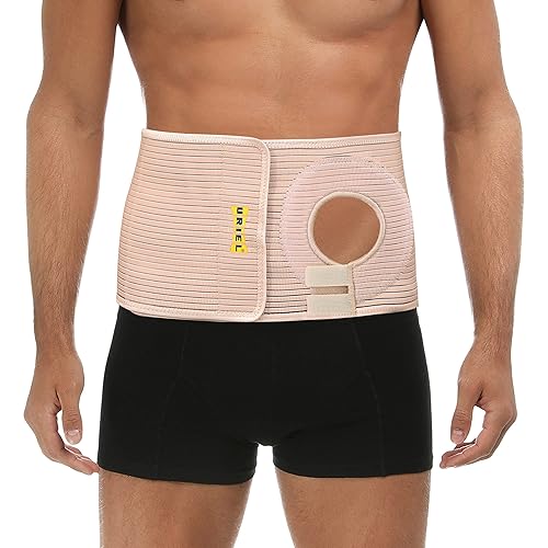 URIEL Cinturón de ostomía abdominal, suministros de ostomía, bolsa de cinturón de apoyo sigiloso para hombres y mujeres, cómodo para cuidados