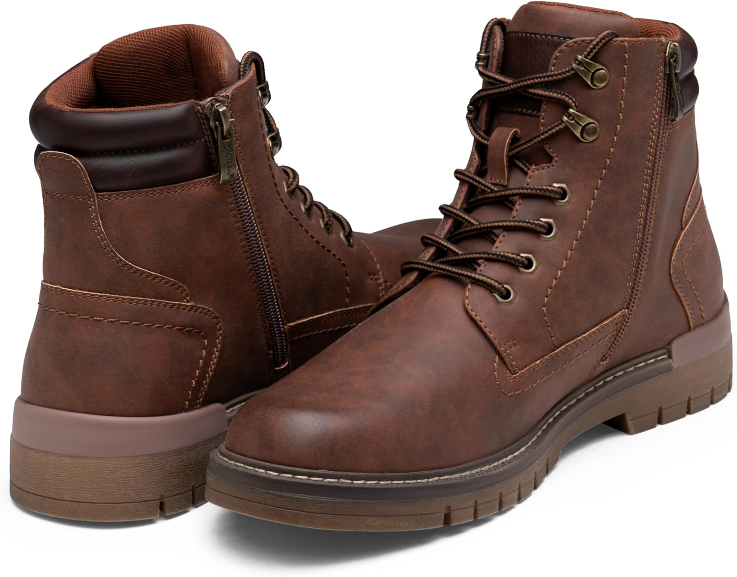 Jousen Mens Boots Fashion Casual Boot Hiking Zipper Chukka Boots for Men - Image 3