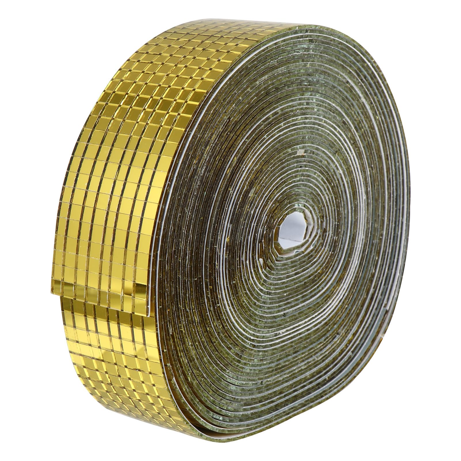 CALLARON Rotolo Adesivo da Parete 10m Piastrelle Mosaico Quadrate Specchio Vetro 5x5mm Autoadesivo per Decorazione Casa Cucina Bagno DIY