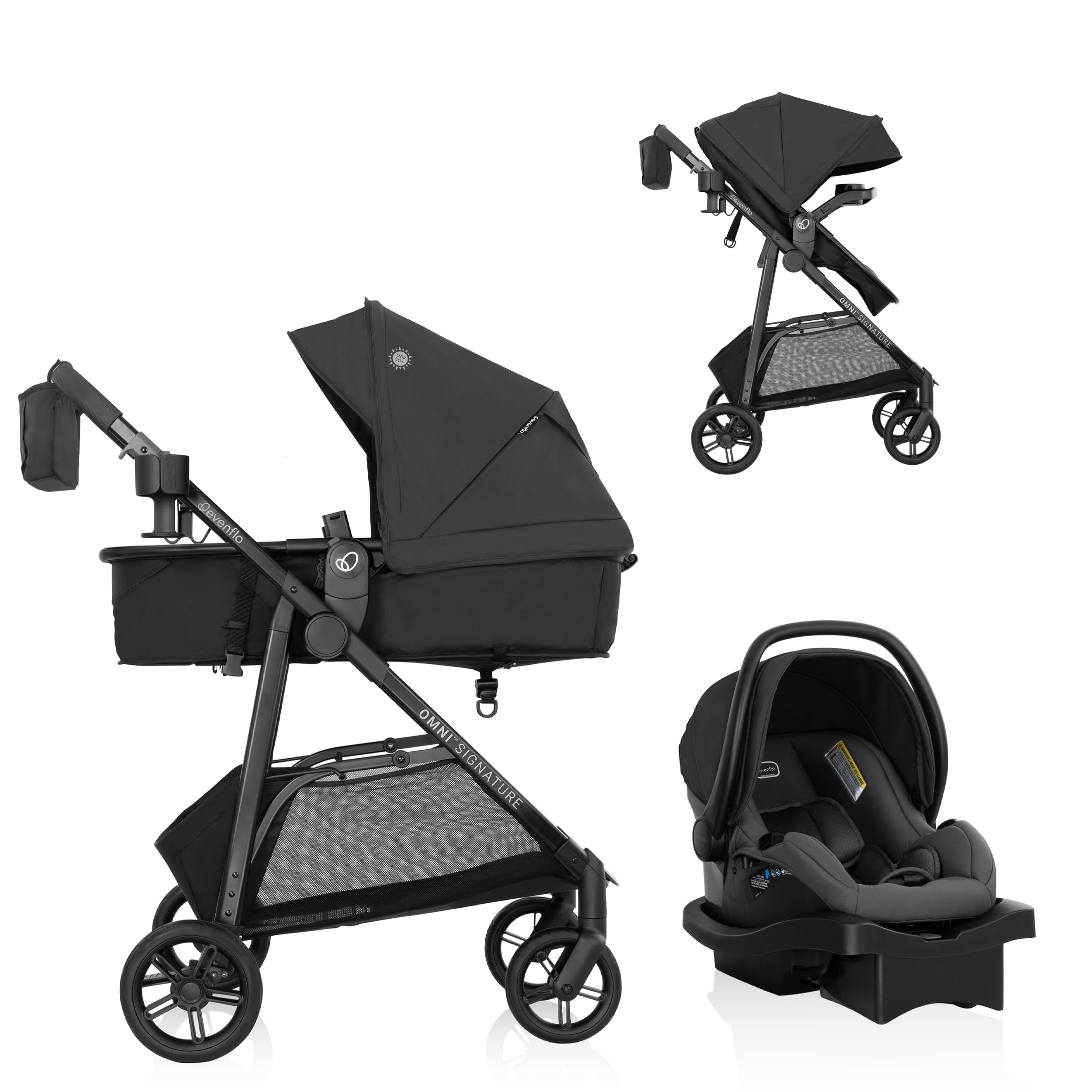 Raspberry Fizz Urbini Omni Plus Urbini Stroller Black Evenflo Omni