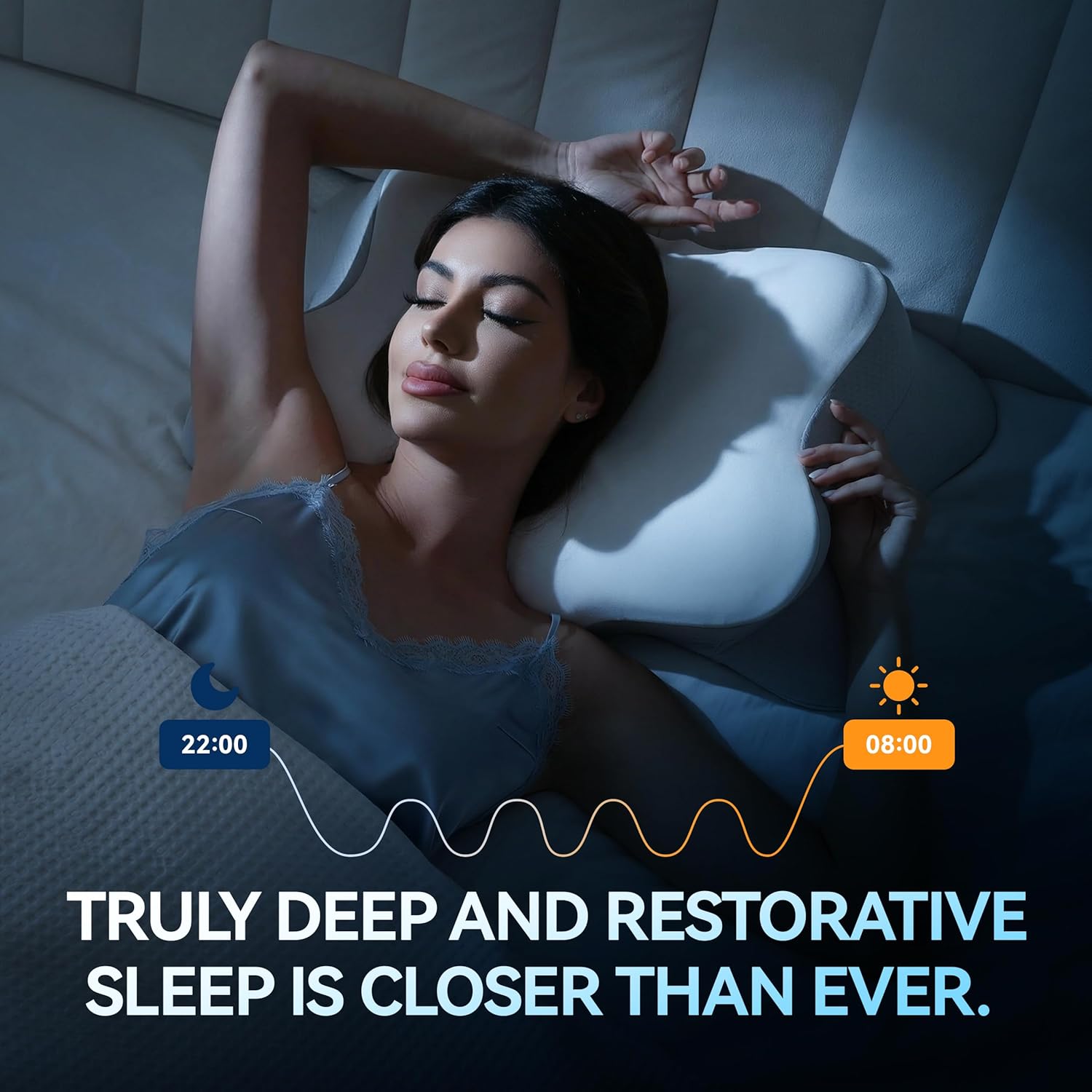 Cervical Neck Pillow for Neck Pain, Ergonomic Memory Foam for Side & Back Sleepers - Image 8