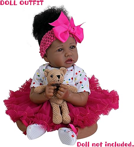 Miniatura 3 de Ropa de muñecas Reborn para niña, ropa de bebé de 17 a 22 pulgadas, ropa de muñeca de niña, conjunto de accesorios para muñecas de bebé realistas
