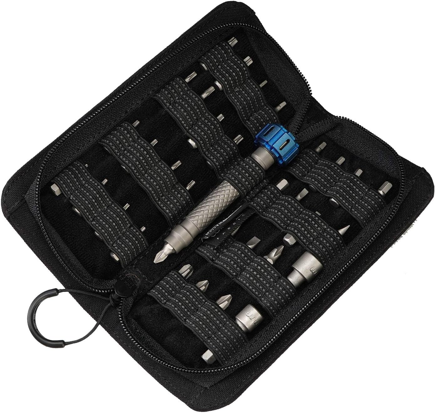 MecArmy SDG1 SDG2 Portable 33-in-1 Titanium Screwdriver Set with 500D CORDURA Nylon Waterproof Pouch, Multifunctional 1/4" inch Hex Key Screwdriver Tool Kits for Precise Repair (SDG1, PVD Blue)