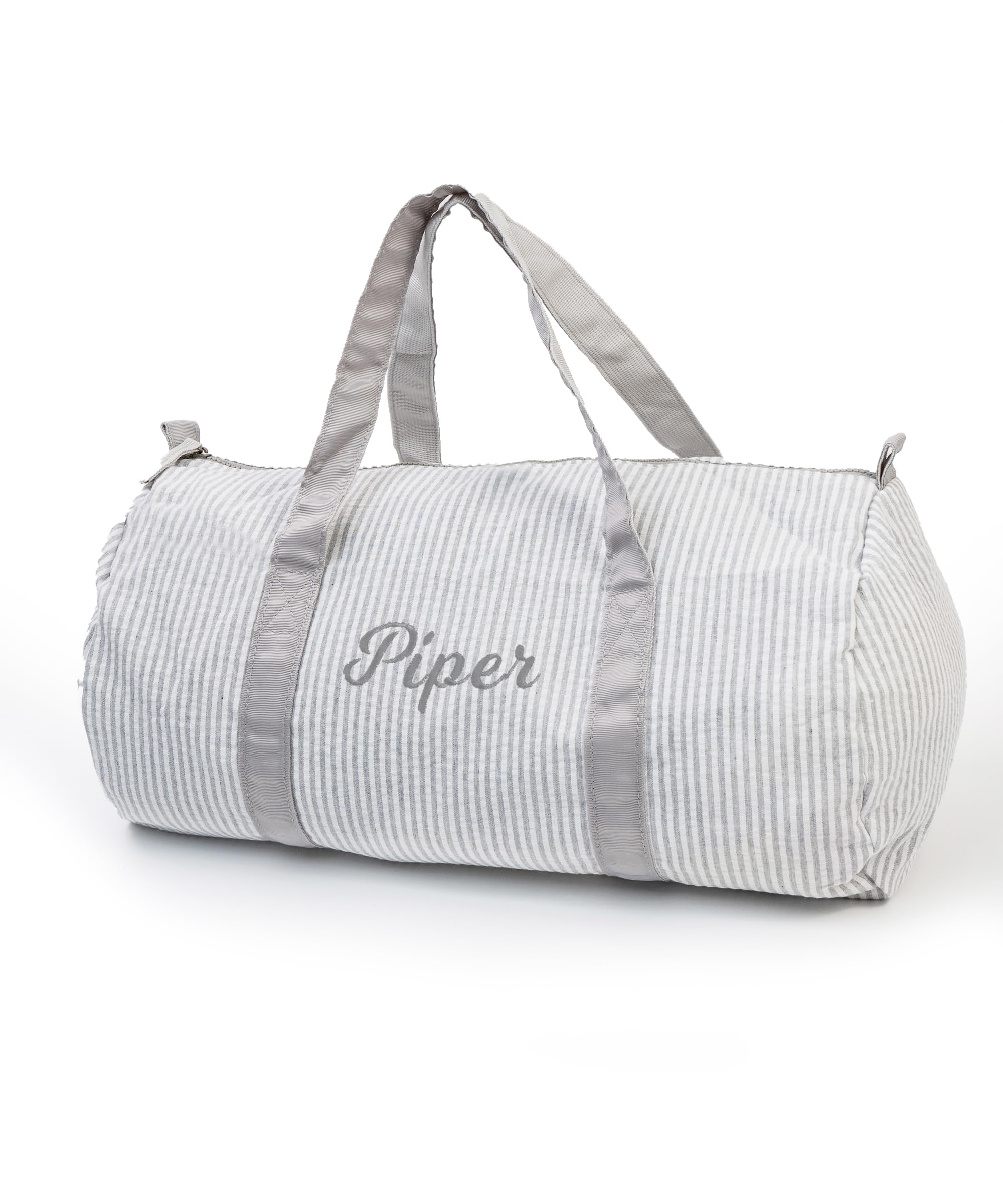 Kids Duffle Travel Bag Boys Personalized Weekender Overnight Duffel Bag Seersucker Dance Bag Kids Travel Bag for Toddler Teens Dance Sports Gym