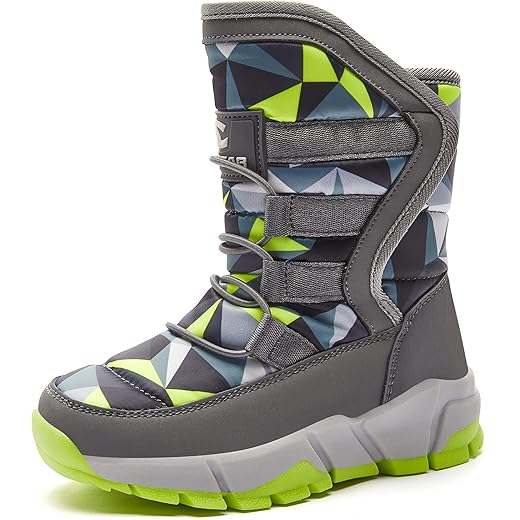 GUBARUN Boys Snow Boots Winter Waterproof Slip Resistant Cold Weather Shoes (Toddler/Little Kid/Big Kid)