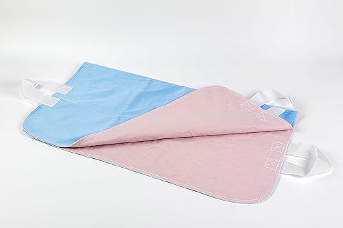 Miniatura 3 de Paquete de 2 almohadillas de cama impermeables para incontinencia, lavables con asas, fáciles de transferir, reutilizables, 36 x 34 pulgadas