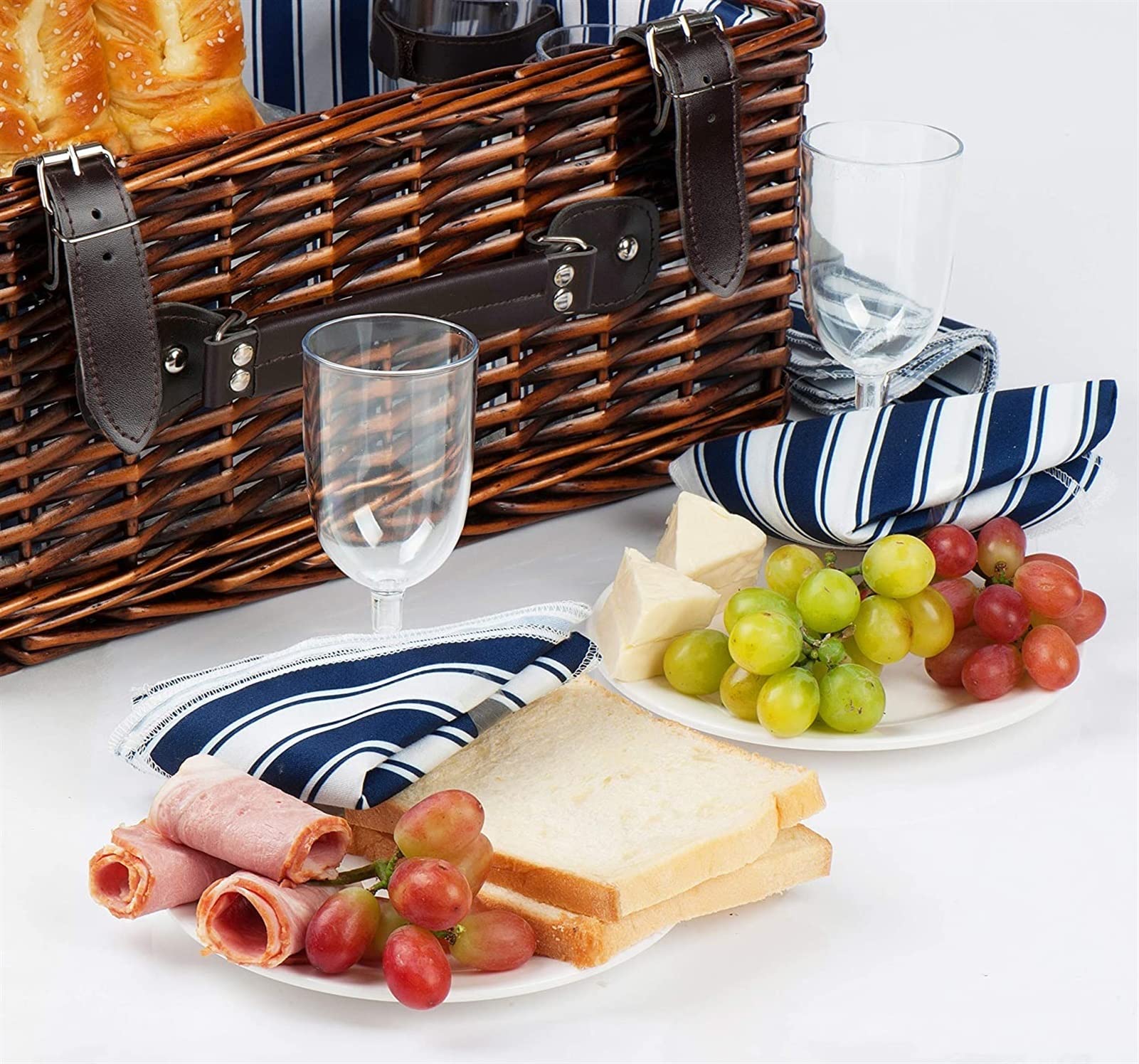 ピクニックバスケット PICNIC TIME 陶器皿 ワイングラス