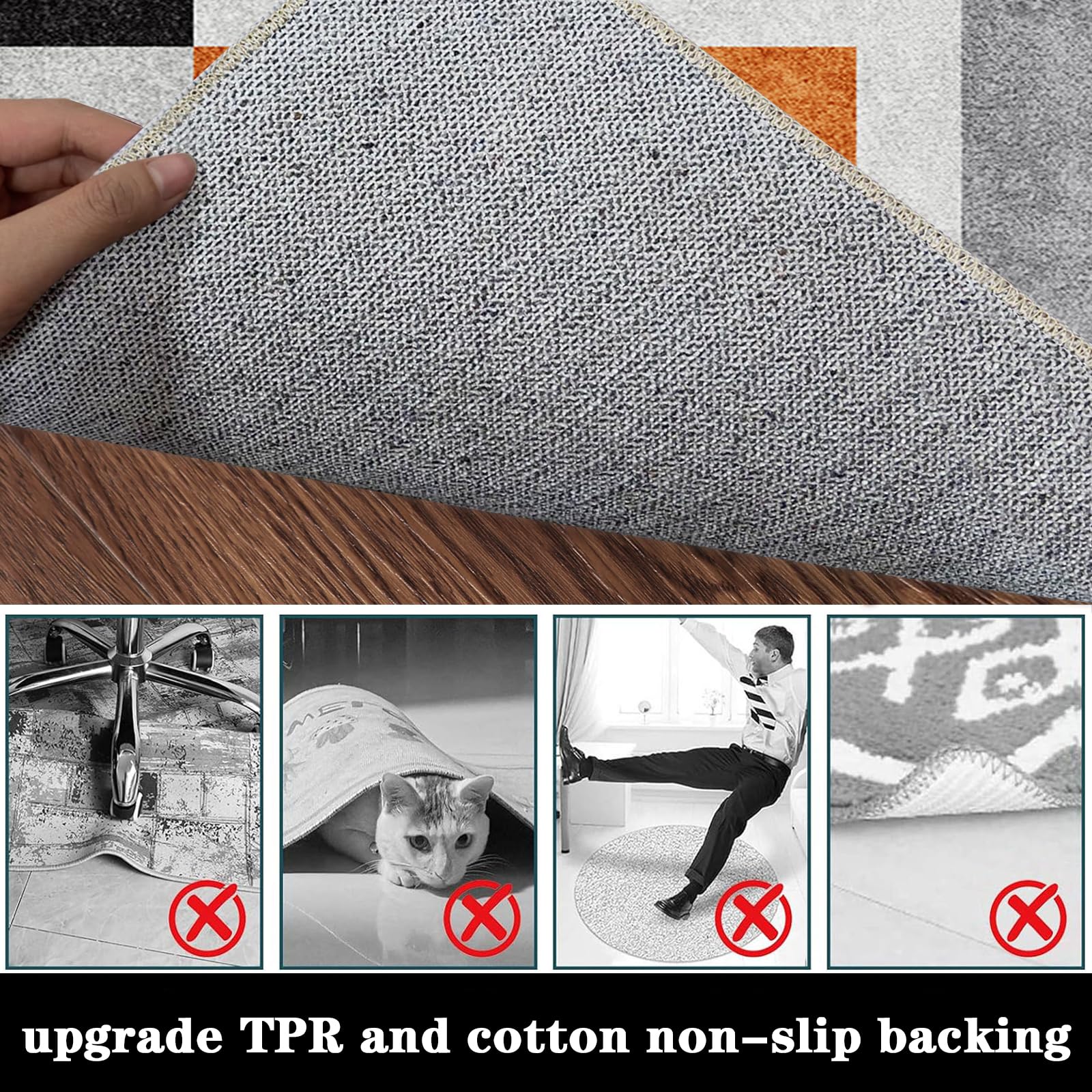 JaevKwzy Office Chair Mats for Hardwood Floors Gaming Chair Mat for Office Carpet Chair Mats Non Slip Floor Protector Mat for Chairs Desk Chairmats Office Floor Protector mat 130 x 150 cm - Image 6