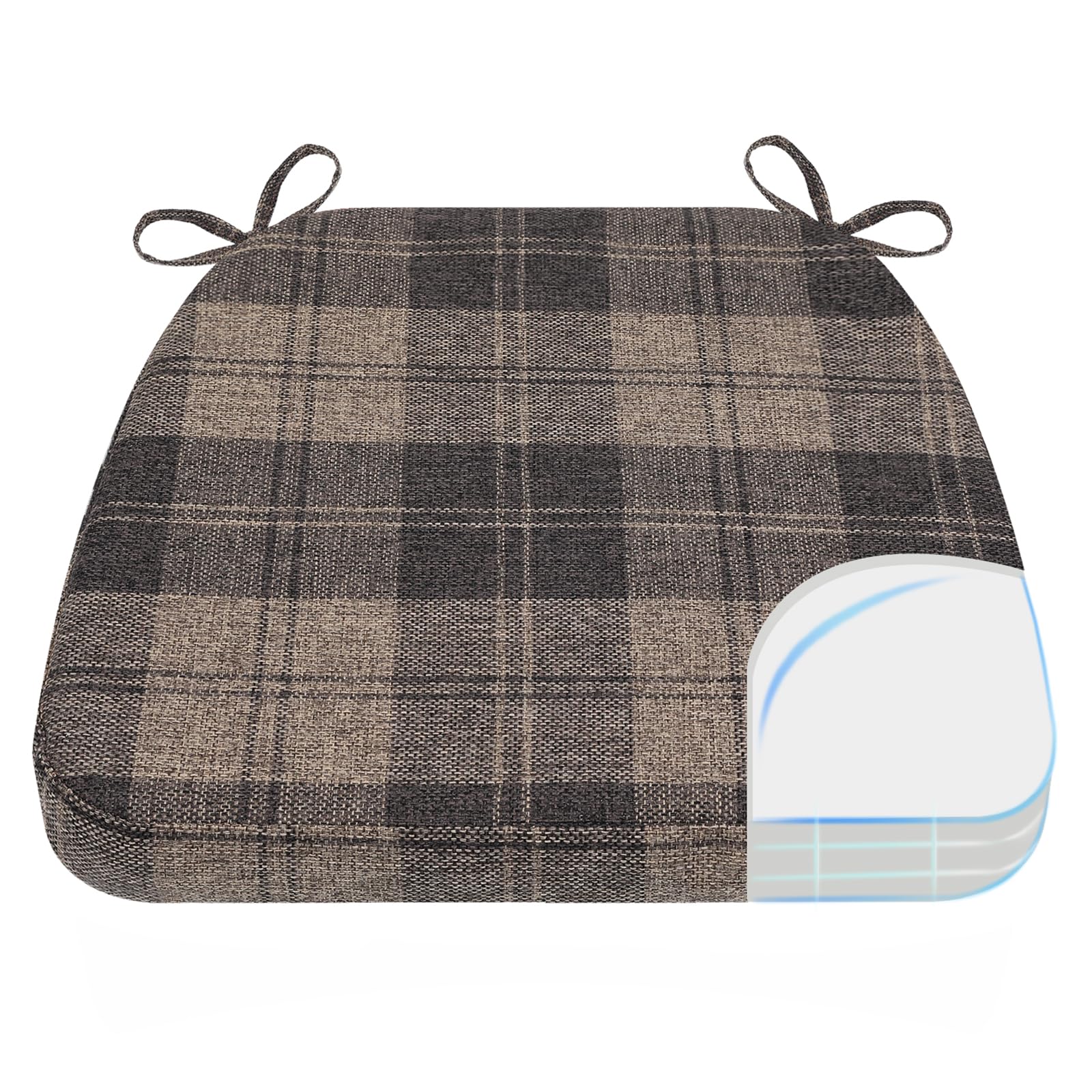AAAAAcessories Chair Cushions for Dining Chairs, 17 x 16 x 2 in, Set of 1