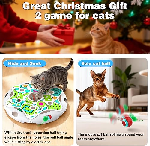 Miniatura 3 de Juguetes interactivos para gatos, juego de laberinto, captura de ratón para gatos de interior