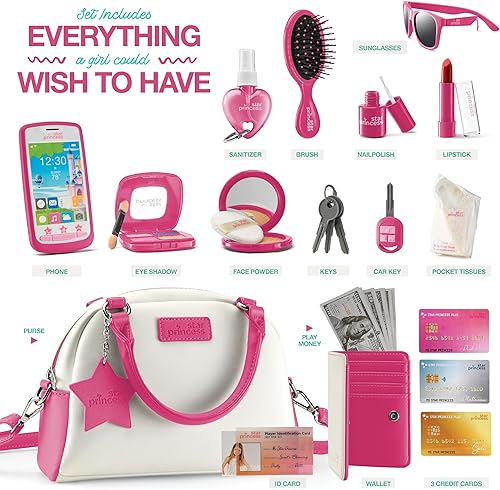 Miniatura 5 de Monedero de juego para niñas y niños pequeños - Juguetes para niñas, accesorios de juego de simulación teléfono de juguete, billetera, tarjetas de