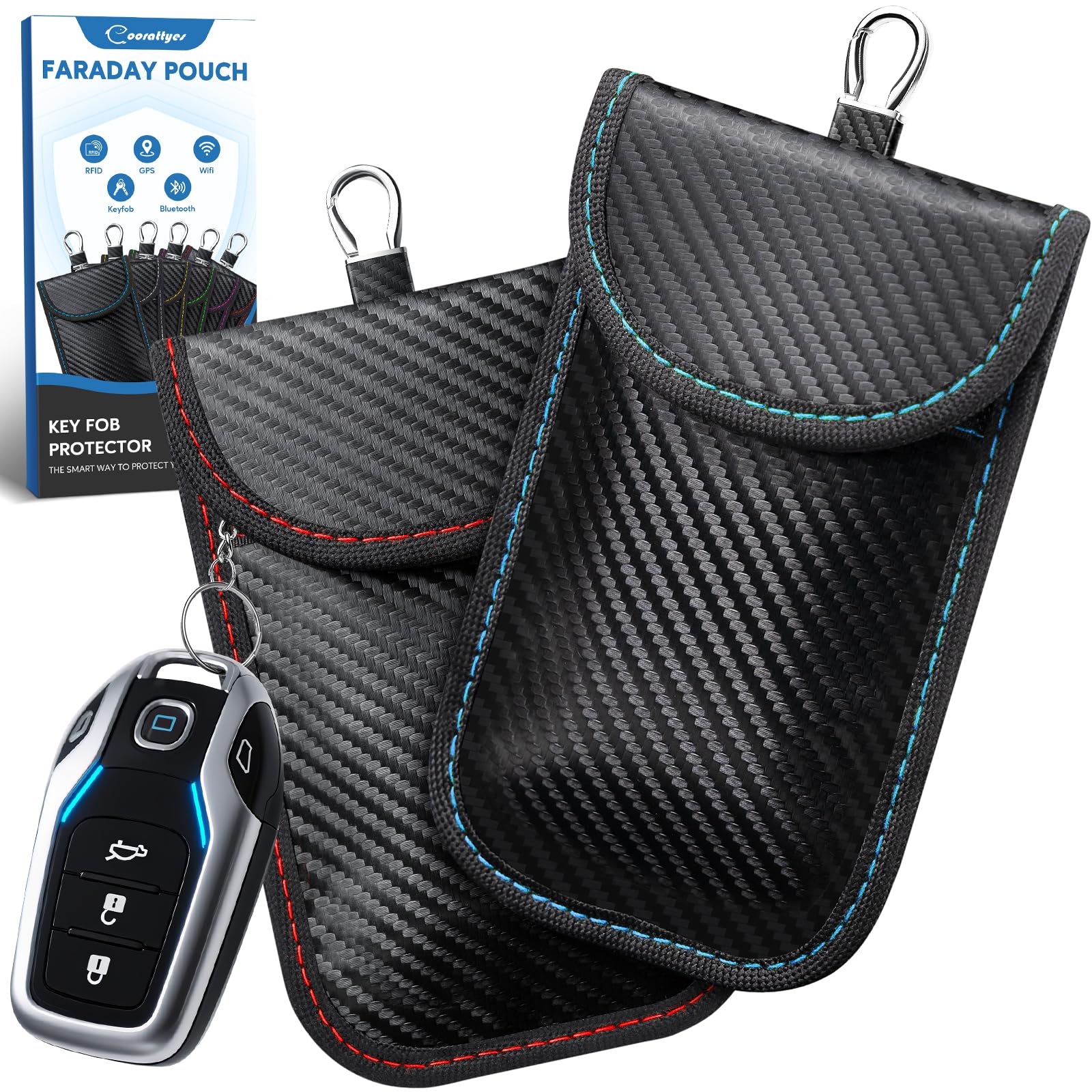 Faraday Key Fob Protector Color Faraday Bags For Car