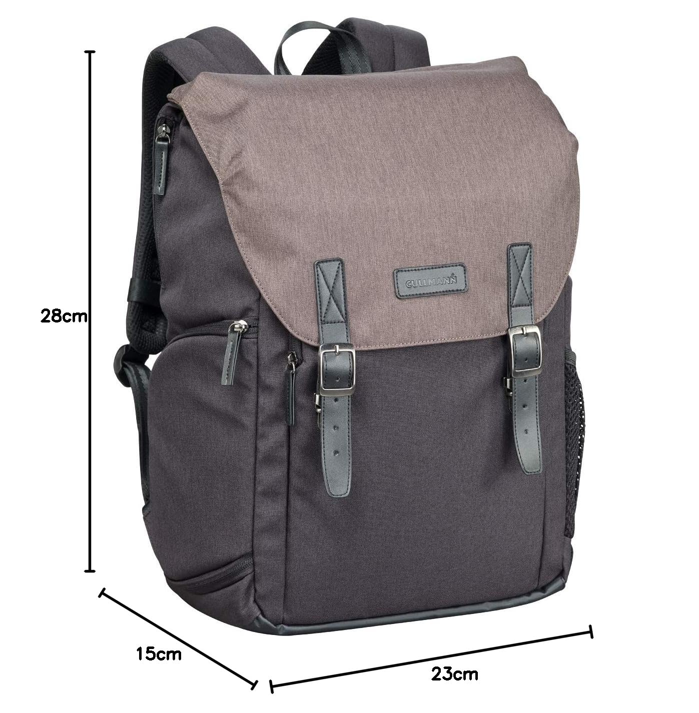 Cullmann 91731 Bristol Daypack 600+, brązowy, plecak na aparat w stylu vintage, z kieszenią na tablet, 280 x 230 x 150 mm, brązowy, 280x230x150mm, vintage