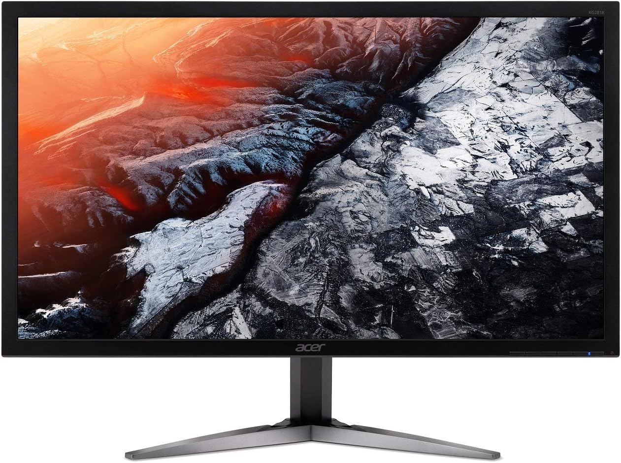 Acer 28-inch (71.12 cm) 4K Monitor with AMD Free Sync Technology, Stereo Speakers - KG281K (Black)
