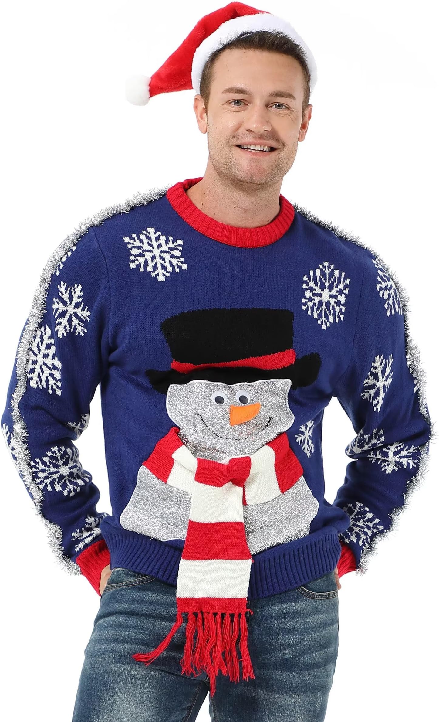 Sponsored Ad โ Unisex Men's Christmas Jumper Hoodie Funny Ugly Reindeer Santa Elf Novelty Xmas Tree Womens's Gift Sweater