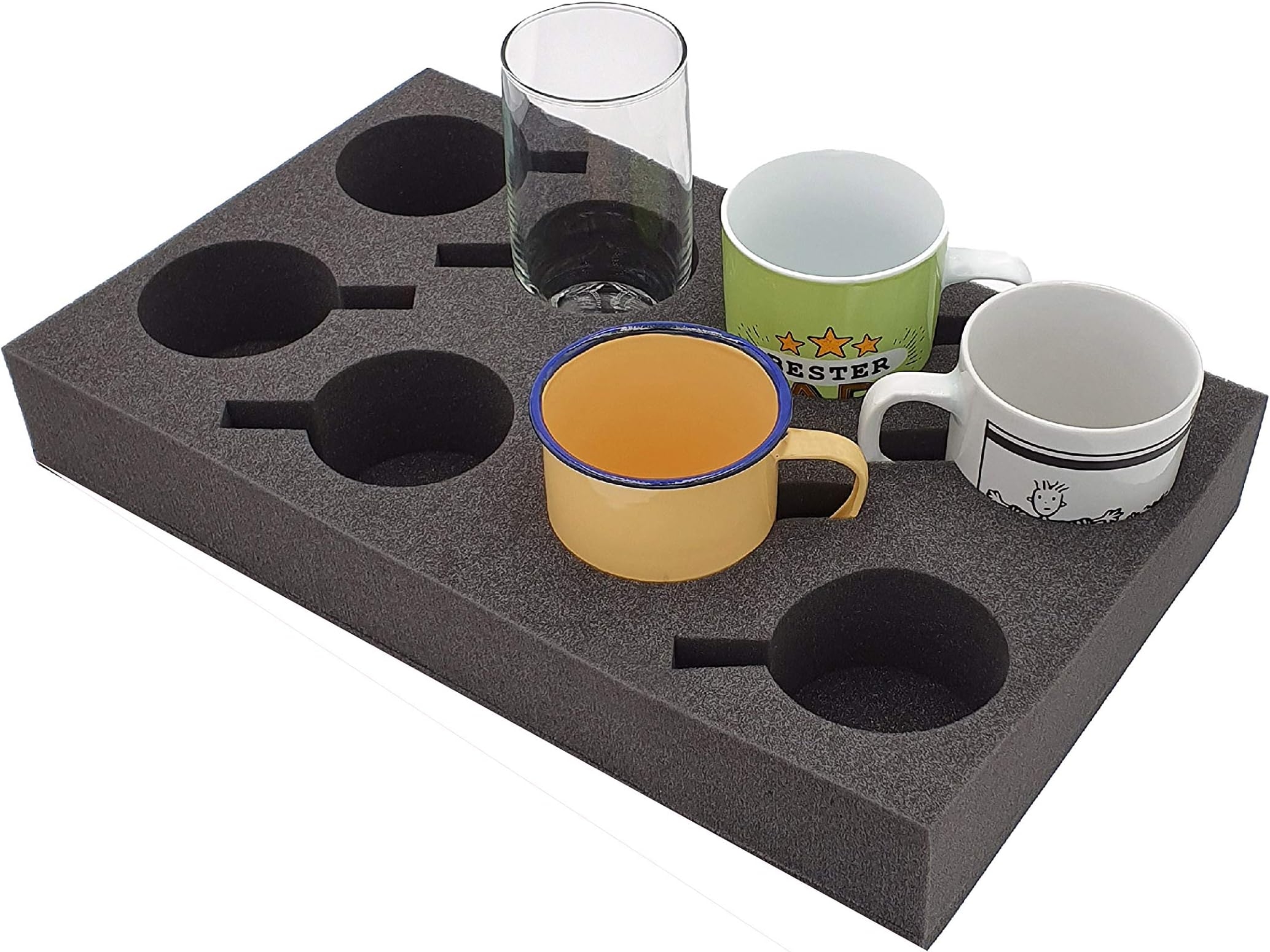 Cup Holder Glass Holder for up to 8 Pieces Foam for Camping Caravans Motorhomes Boats Amazon