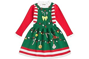 Toddler Girls Ugly Christmas Sweater Dress