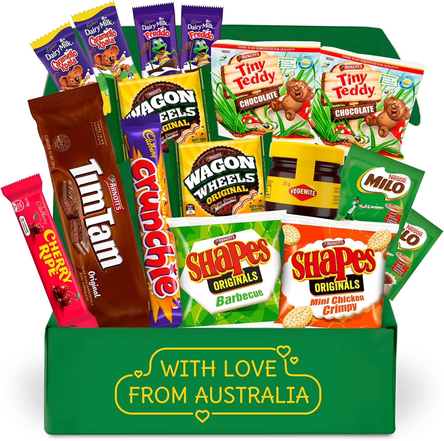 16Piece Australian Snacks and Candy Box Authentic Aussie Gifts, Arnott