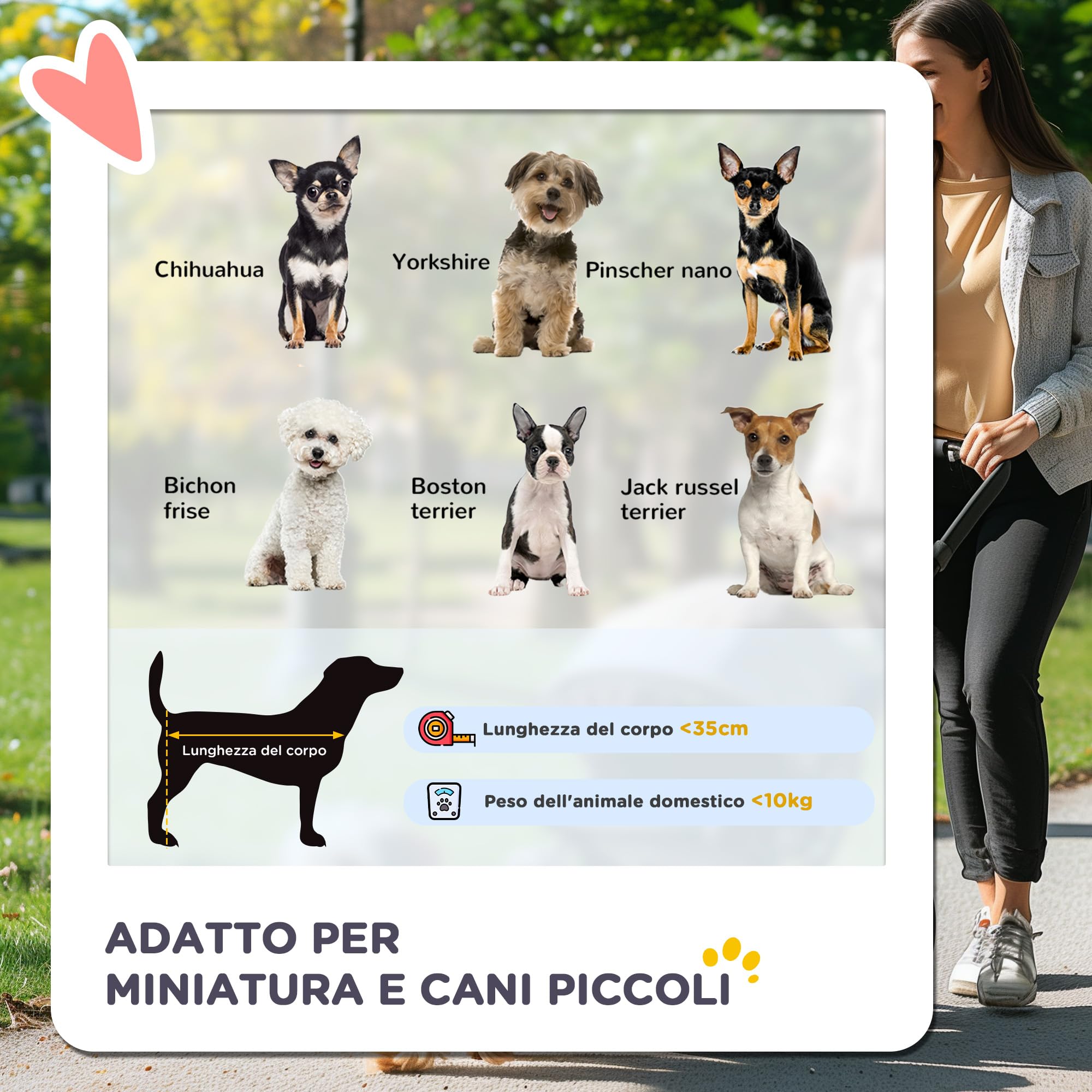 PawHut Passeggino per Cani Carrello per Animali Domestici Carrello Carrozzina 75 x 45 x 97cm Rosso