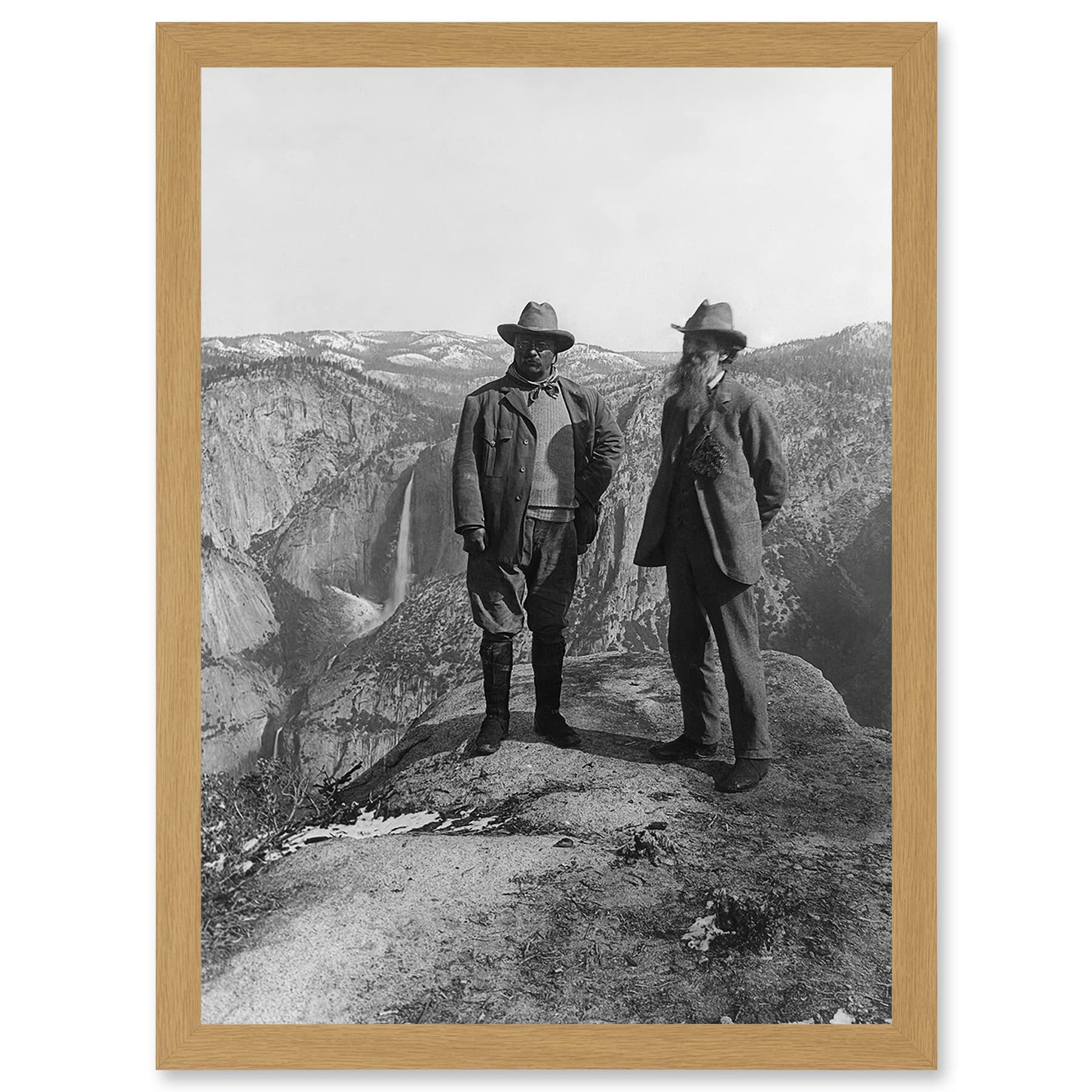 Artery8 President Teddy Roosevelt John Muir Yosemite 1906 Photo A4 Artwork Framed Wall Art Print