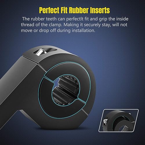 Miniatura 4 de Nilight - Kit de montaje de barra horizontal de barra de luz LED 90028D de 4 piezas, compatible con barras de toro de 0.75 pulgadas, 1 pulgada, 1.25