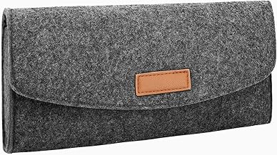 FYY for Nintendo Switch/Switch OLED Carrying Case, Portable Travel Carrying Pouch Ultra Slim Felt Bag with 5 Game Cartridges Holders for Nintendo Switch 2017/Switch OLED 2021 Grey