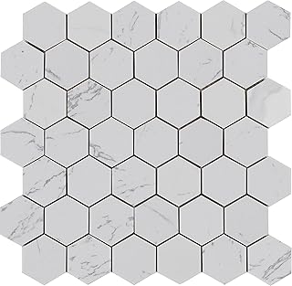 5 Bögen Marmormosaik-Fliesen Hexagon Collection