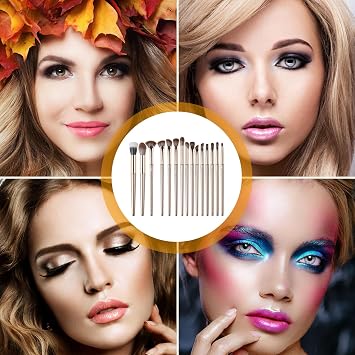 Makeup Brushes (15 Pieces) with Makeup Bag Professional Makeup Brushes for Blush Liquid Foundation Eyeliner Eye Shadow