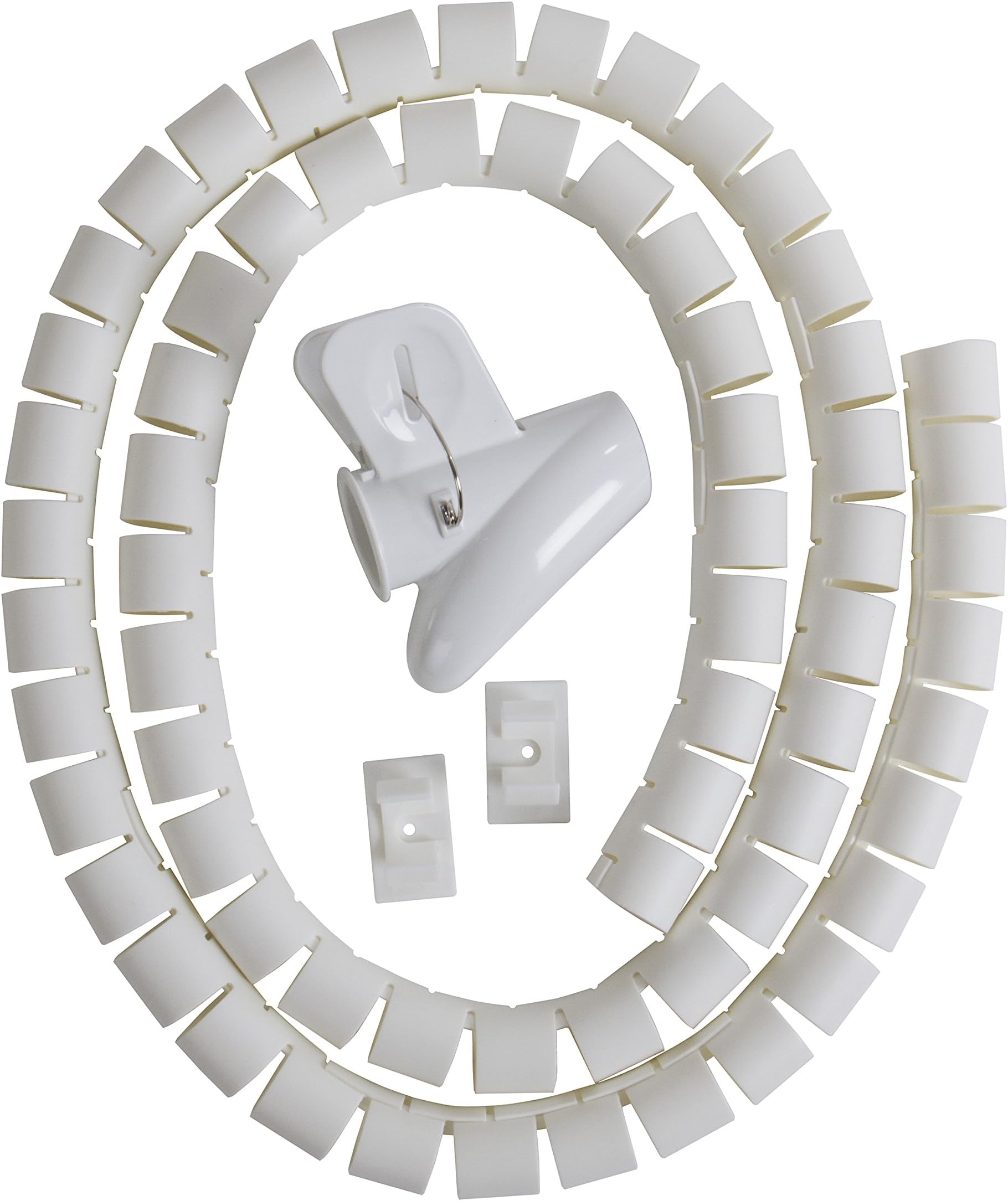 Evriholder Zipper, Large, White Cable Management Sleeve