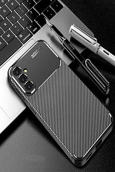 CONSTRAIN - Samsung Galaxy A37 ile uyumlu Kamera Korumal  Karbon Tasar m Koruyucu Silikon K l f - Siyah