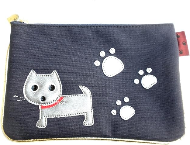Amazon 猫 ポーチ かわいい おしゃれ 小物入れ レディース 猫グッズ 雑貨 プレゼント かわいい 人気 安い 肉球猫 ネイビー 東京ワンニャンバッグ ポーチ