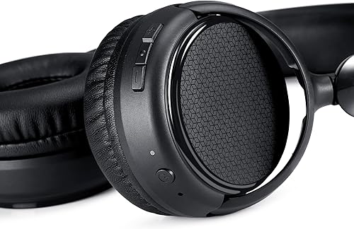 Miniatura 4 de Tienda Basics Auriculares inalámbricos Bluetooth con micrófono, reproducción de 35 horas, plegables, color negro