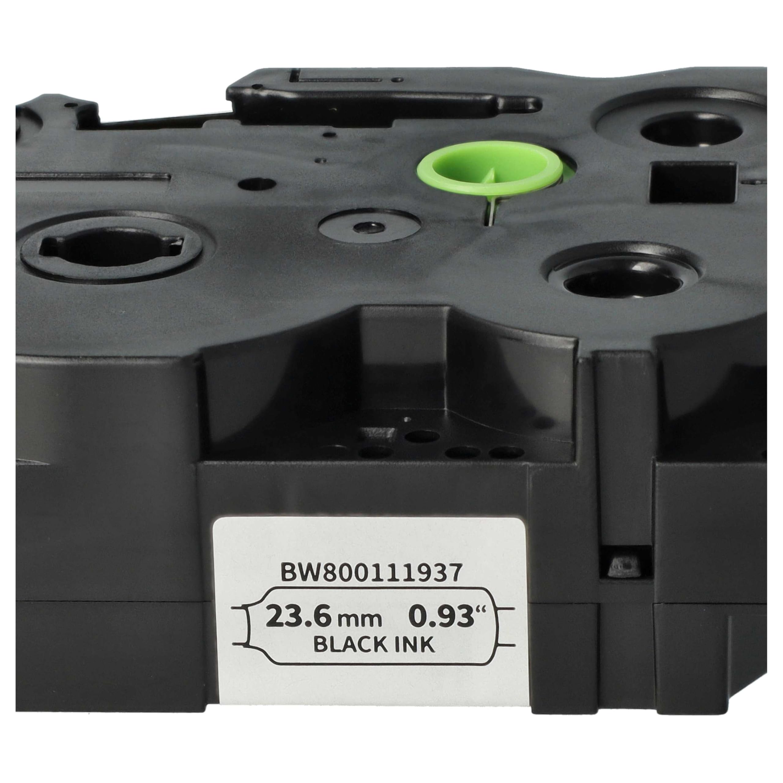 vhbw 5x taśmy kompatybilne z Brother P-Touch PT-9800PCN drukarka etykiet 1,5 m x 23,6 mm Czarny na białym, kaseta z tuleją termokurczliwą