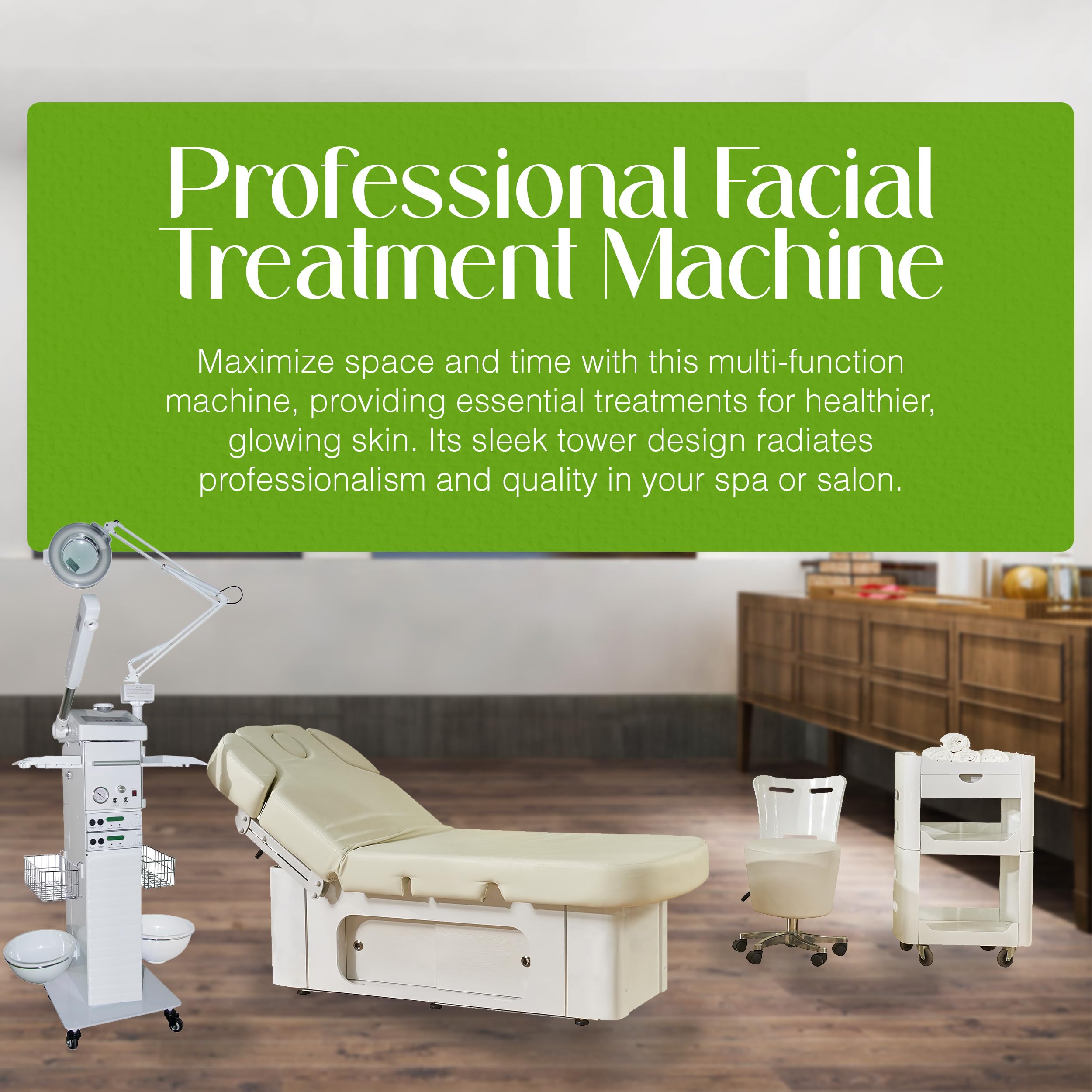 Discount Spa Equipment - 9 Multifunction Facial Machine, Facial Machines, Facial Machine High Frequency with Facial Steamer & Detachable Components