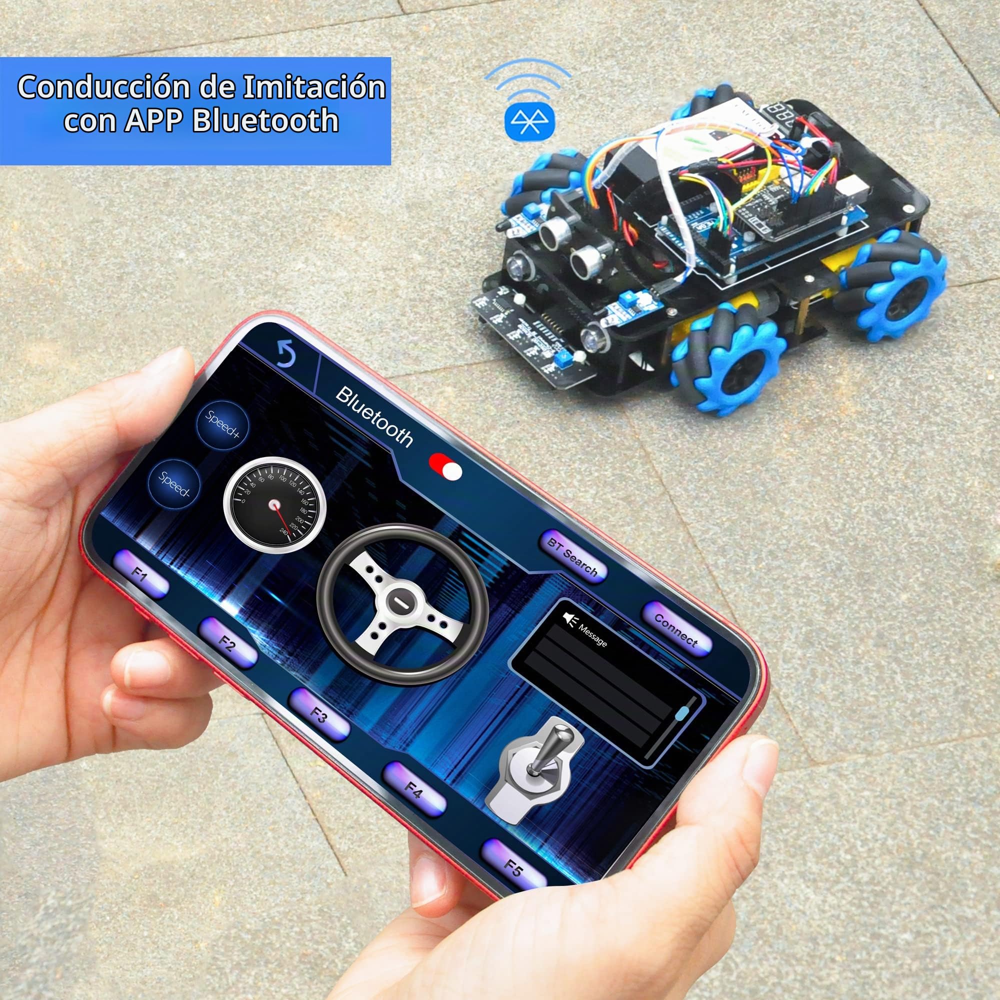 OSOYOO Omni-directinal Mecanum Wheel Robotic Car Kit for Arduino Raspberry Pi Stem Remote Controlled Educational Mechanical DIY Coding for Teens Adult