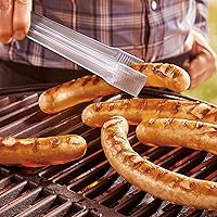 Vista 4 de Roshtia 12 pinzas de plástico para servir, mini pinzas de cocina y cucharas de plástico para cocina, cuchara de hielo transparente, mini cuchara