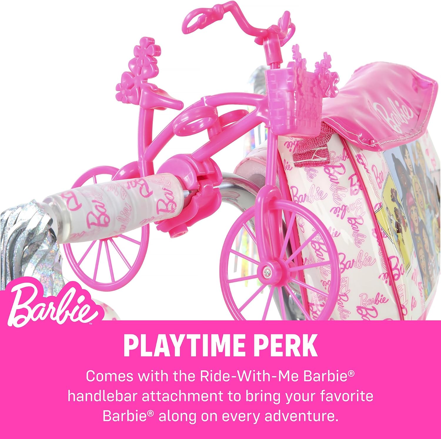 Dynacraft Barbie 16-inch Girls' Bike for Kids Ages 5-7 Years - Fun and Stylish Design, Sturdy and Durable, Perfect for Kids Learning to Ride, Easy to Assemble, Ideal for Young Riders