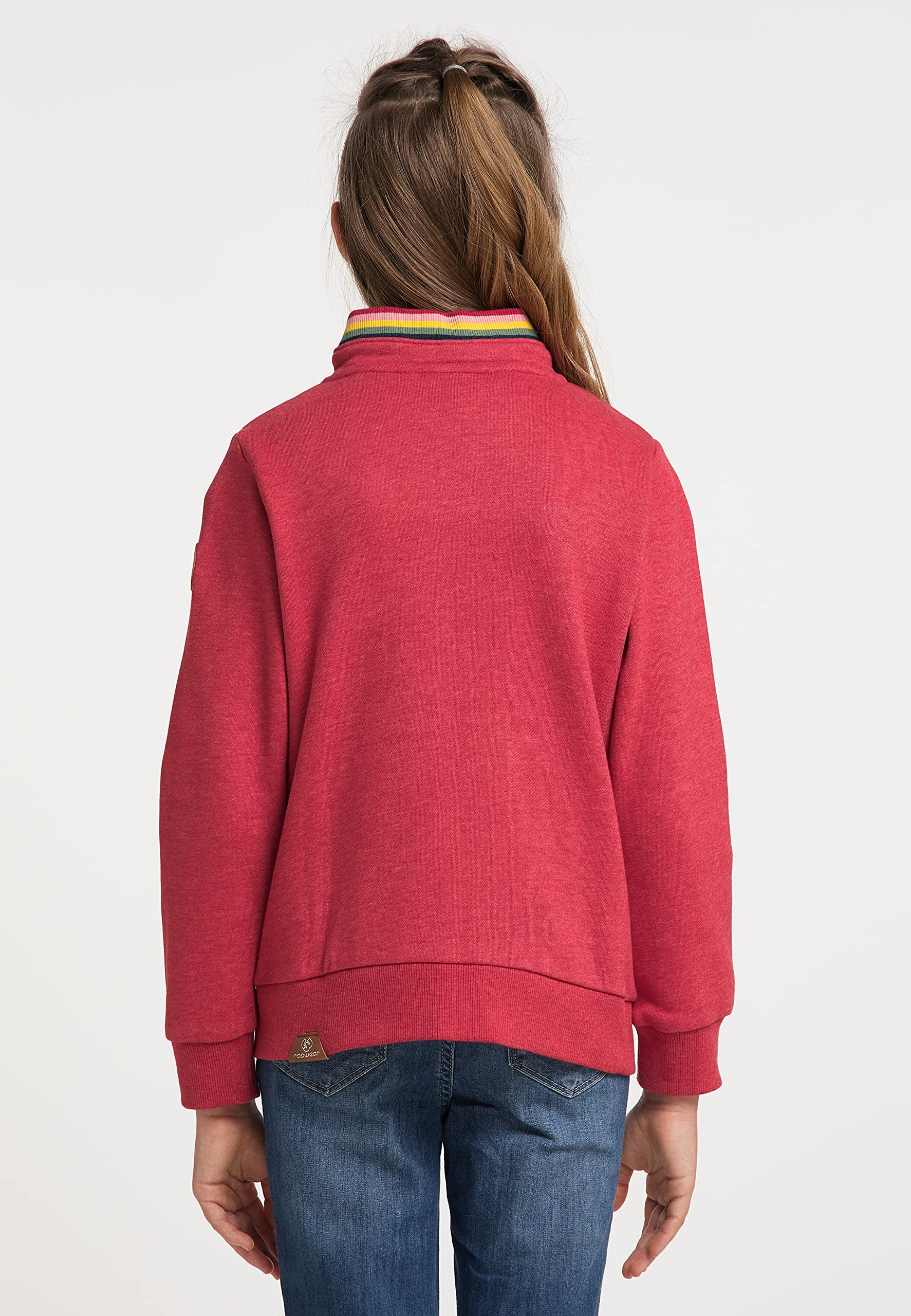 Ragwear Mädchen Übergangsjacke MAJDA – Sweatjacke mit Reißverschluss & Regenbogen-Stehkragen – Leichte Kinder Jacke für Frühling & Herbst – Bequem & weich 128–164
