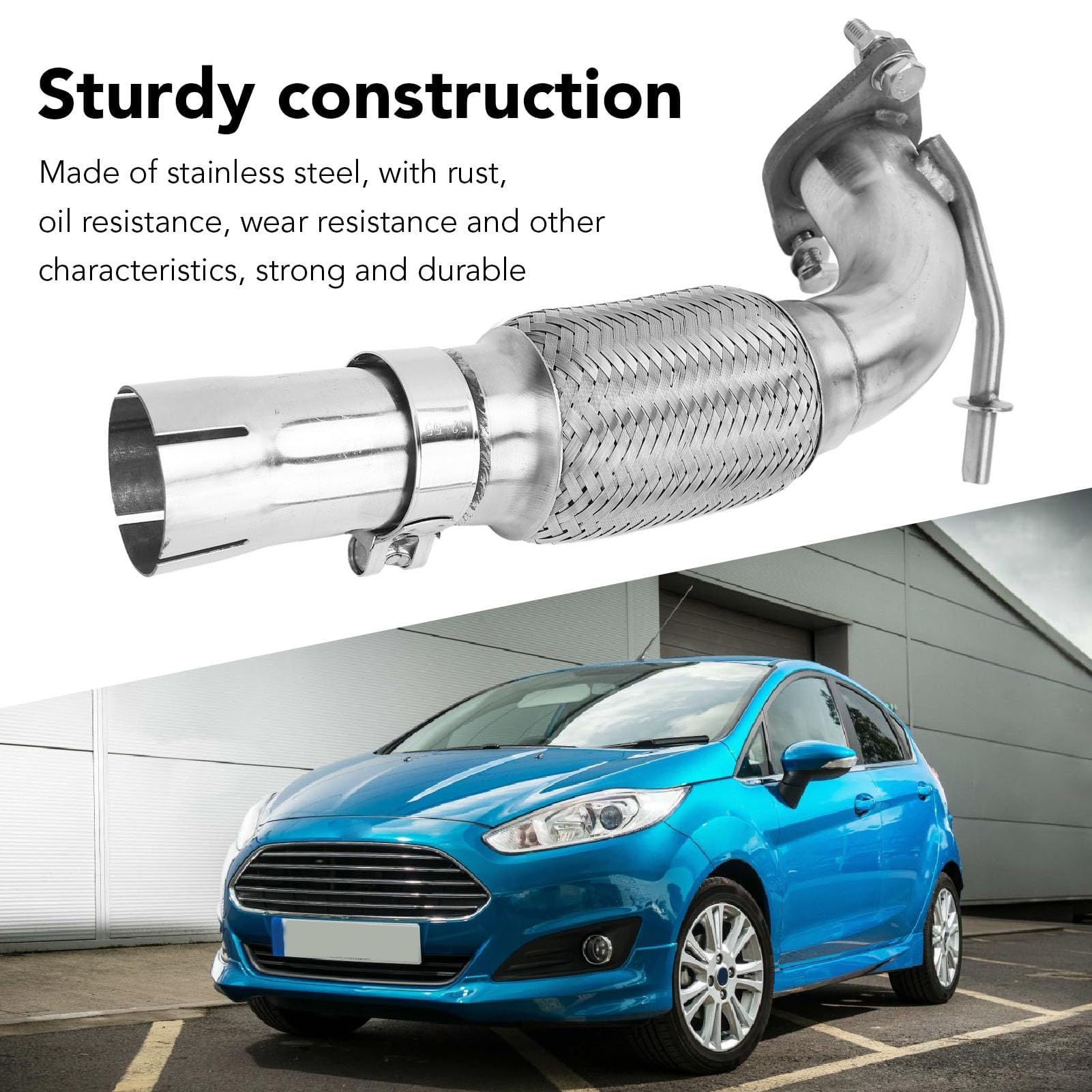 Auto Catalytic Converter, Exhaust Flex Pipe for FORD 1.0 MK7 MK7.5 2008 2009 2010 2011 2012 2013 2014 2015 2016 Stainless Steel Header Catalytic Converter