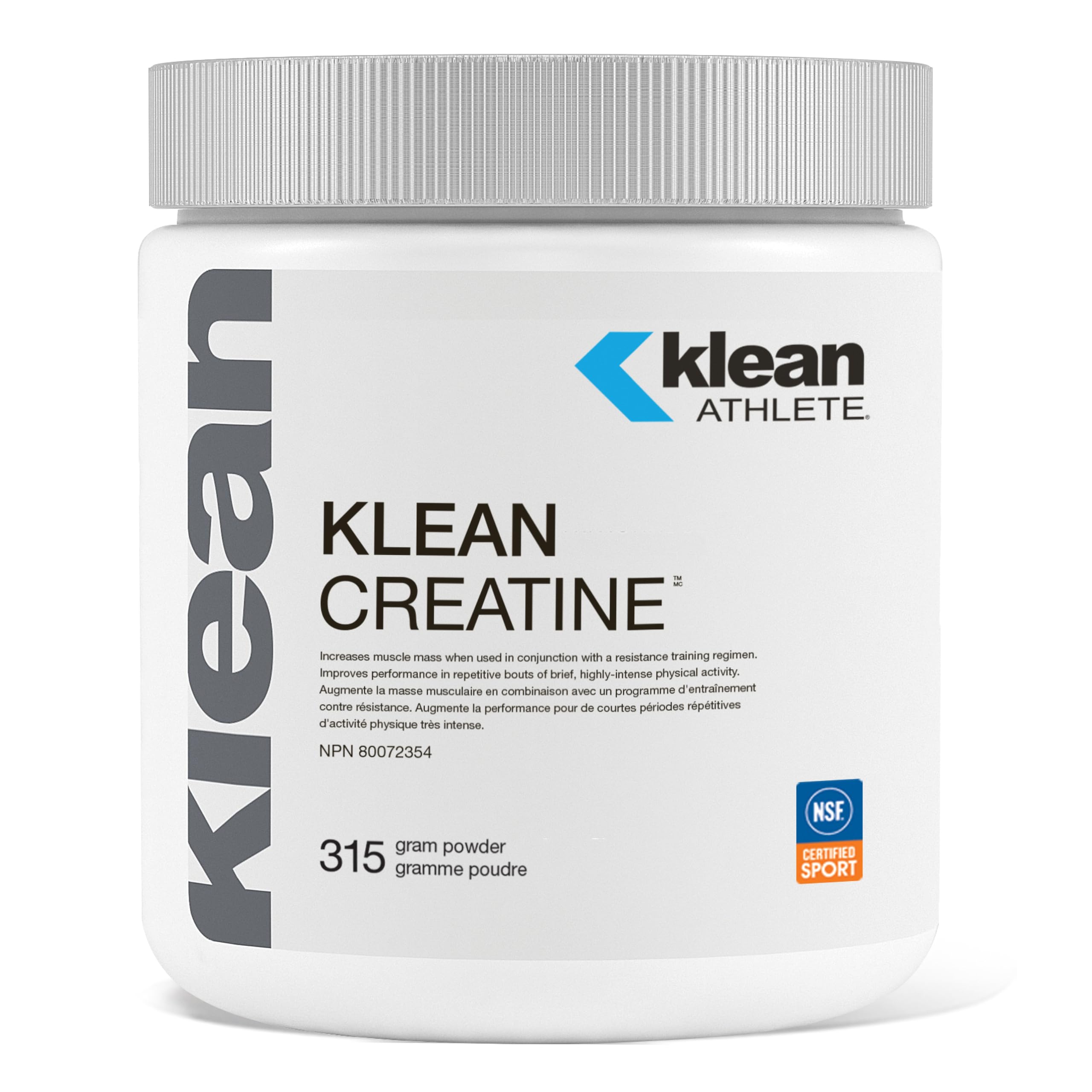 Klean Athlete Klean Creatine - Supports Muscle Strength, Performance & Recovery from Strenuous Exercise* - NSF Certified for Sport - 11.1 Ounces - Unflavored