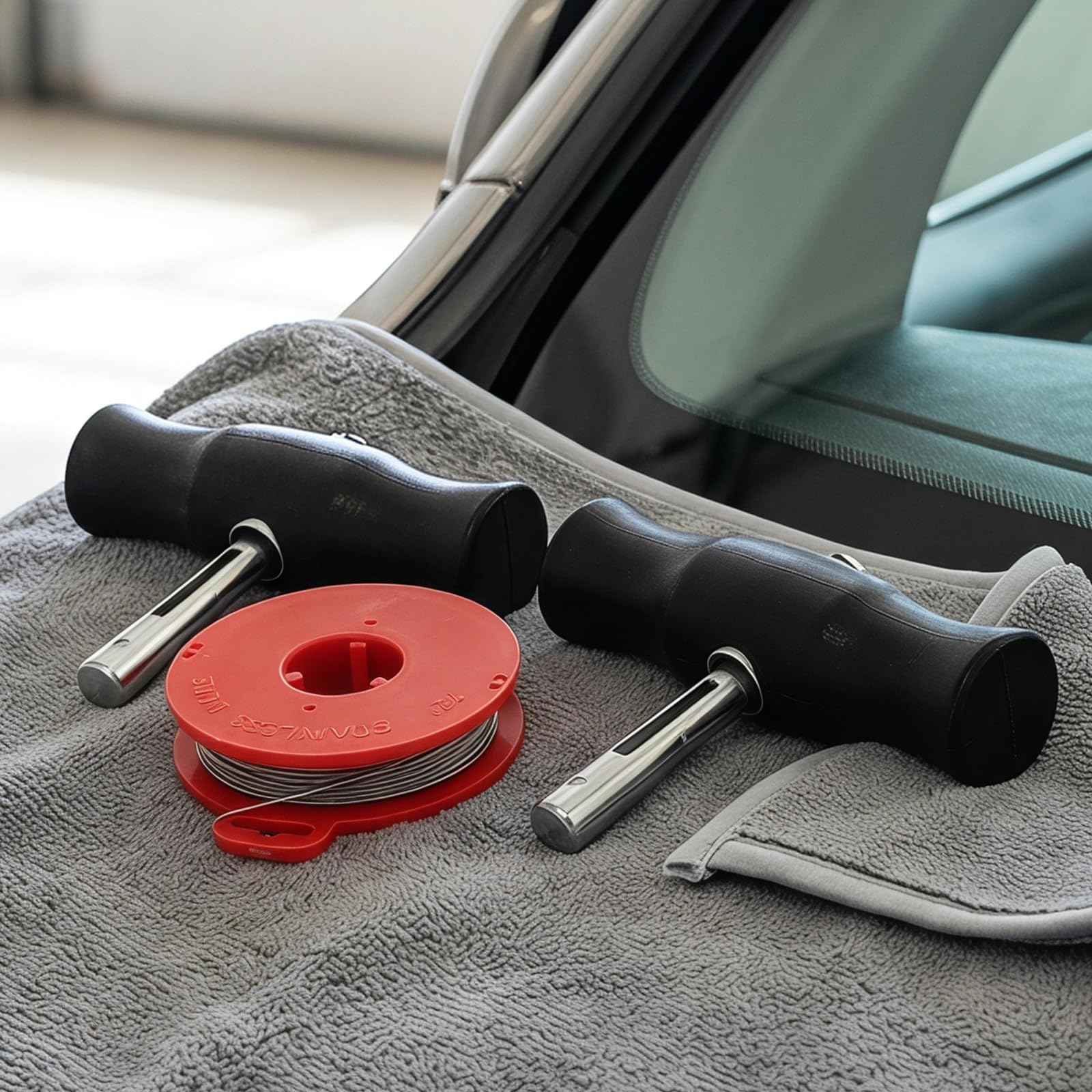 ibasenice 3 Juegos Herramienta Agarres Manuales para Desmontaje E Instalación de Parabrisas de Acero y Abs y Alambre de Alta Elasticidad para Reparación Automotriz en Talleres