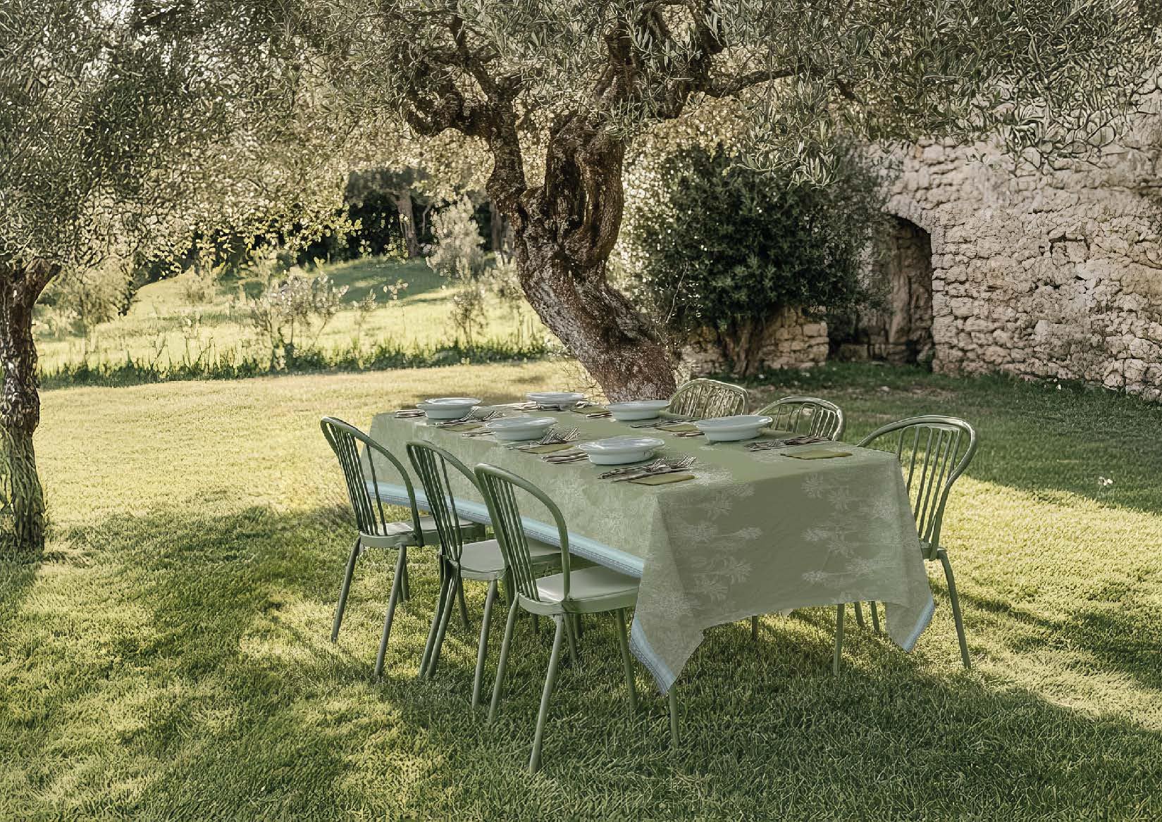 Nappe Jacquard enduite,Nappe rectangulaire Anti Tache,Entretien Facile,Convient en Intérieur et Extérieur,pour Salle à Manger,Mariage et Evénements,Utopie Kaki 150 * 250cm