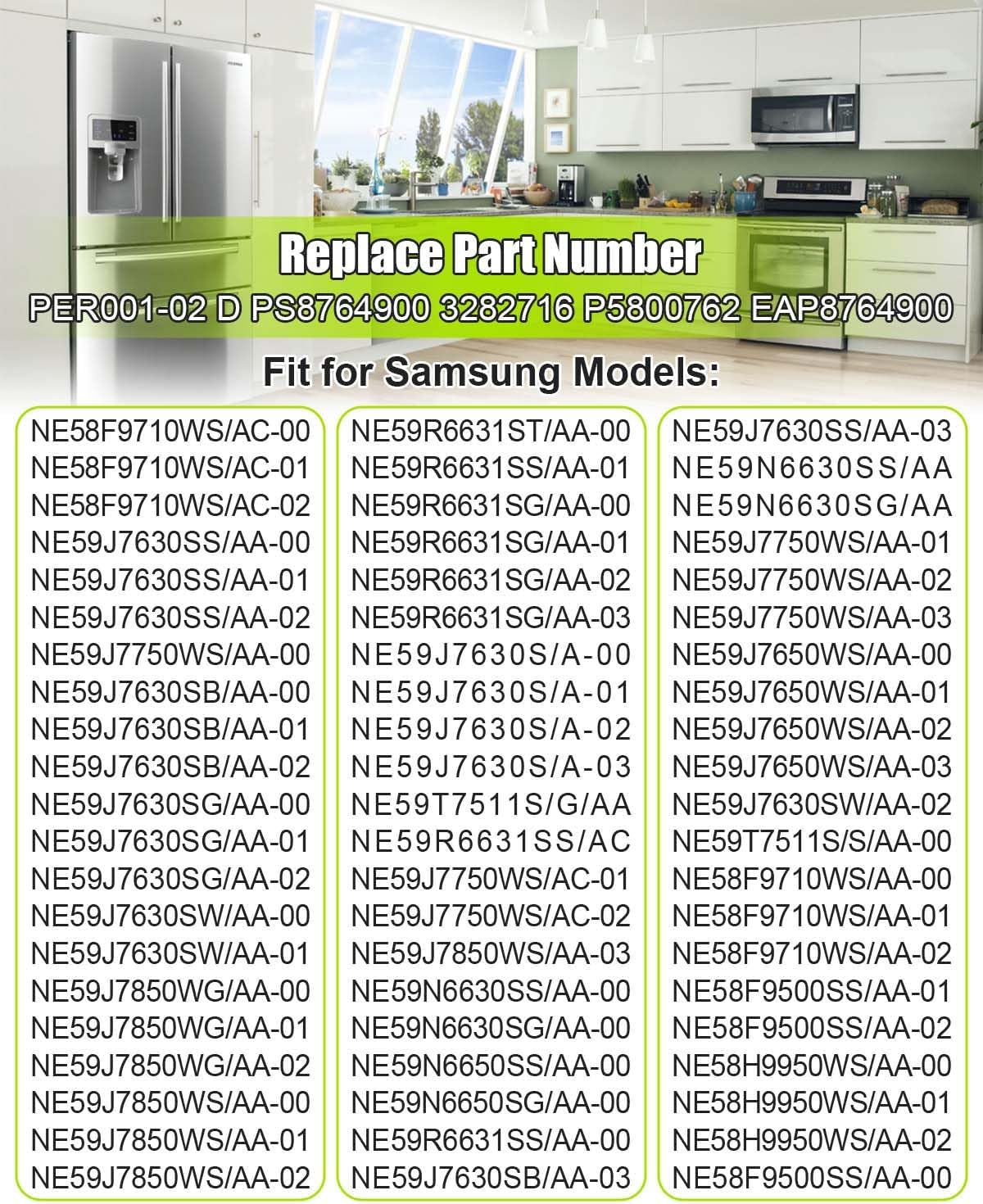 DG44-01006A Range Surface Element Switch Fit for Samsung, Range Control Switch Replace PER001-02 D 3282716 AP5800762 PS8764900 EAP8764900, Dual Burner Infinite Switch