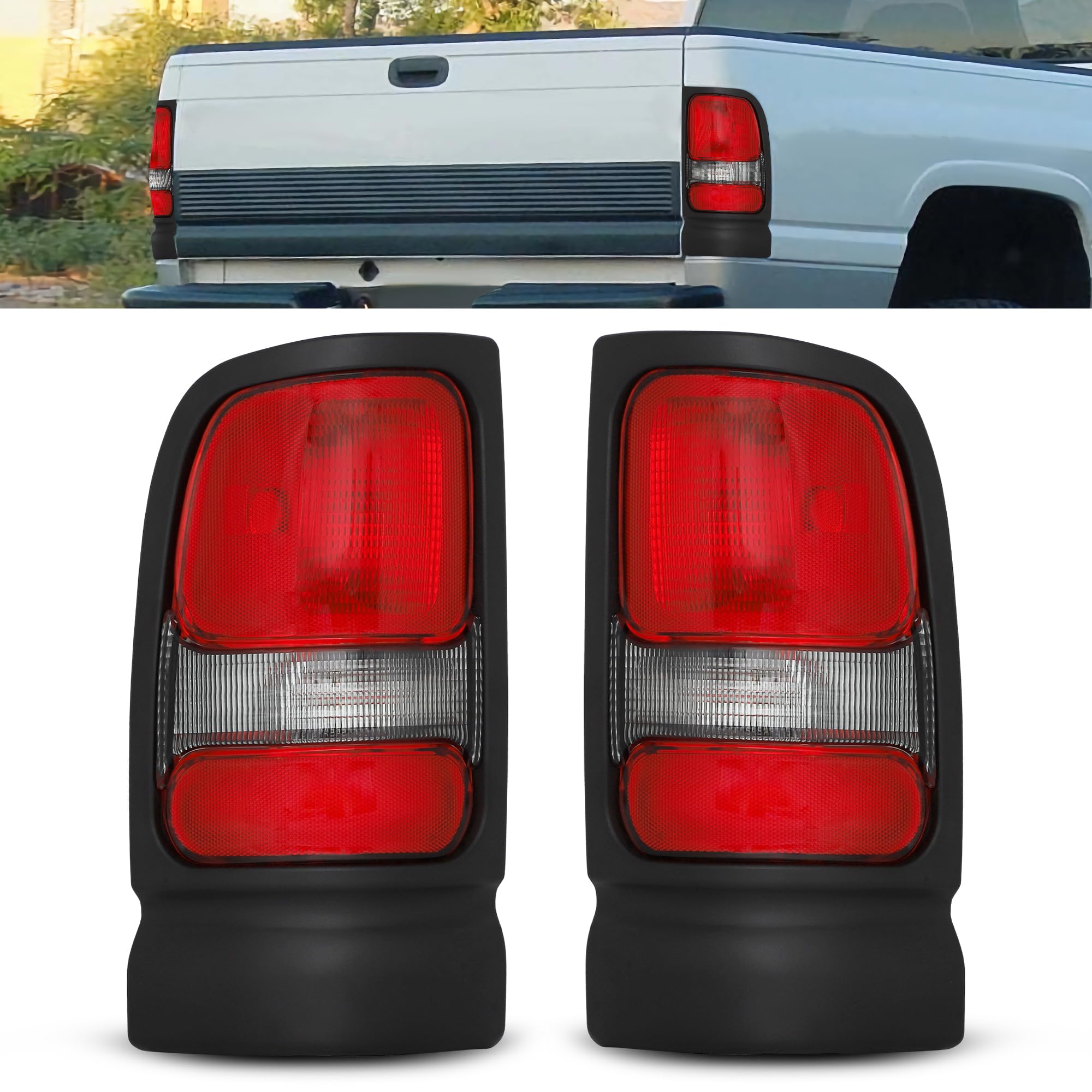 ELH Tail lights Assembly Fit For 1994-2001 Dodge Ram 1500 2500 3500 94-01 Taillights Lamp Driver Side And Passenger Side