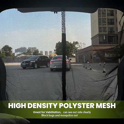 Miniatura 5 de Parasol de camping para automóvil, tienda de campaña para puerta trasera, mosquitera, accesorios magnéticos para acampar (63 x 59)