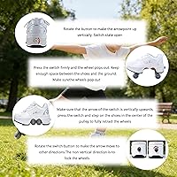 Vista 7 de Unisex 2-in-1 High-top Roller Skate Sneakers 4-Wheel Kids Skates with Detachable Wheels Double-Row Deform Wheel 2-in-1 Invisible Deformation